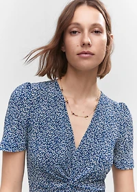 Textured printed dress