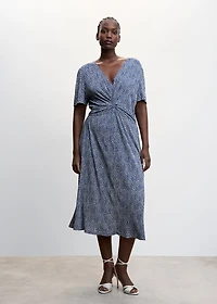 Textured printed dress