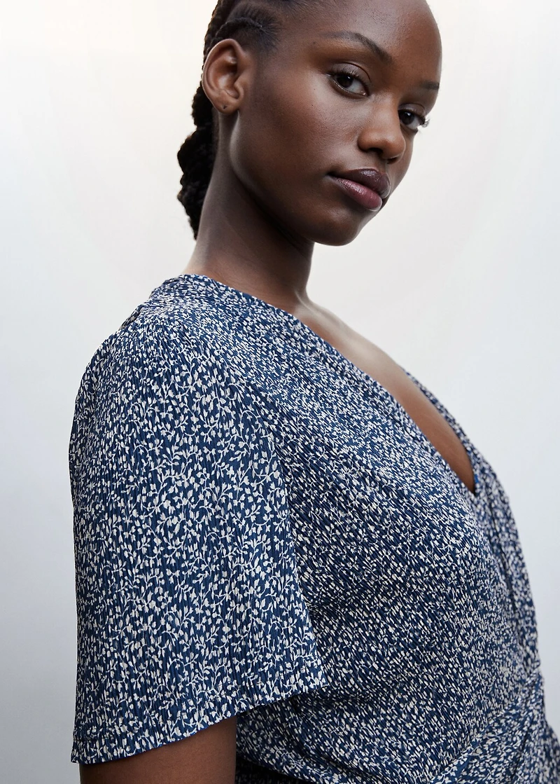 Textured printed dress