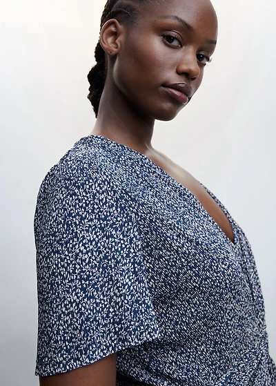 Textured printed dress