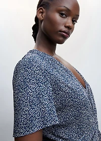 Textured printed dress