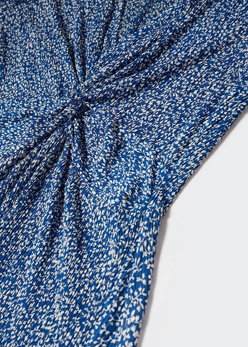 Textured printed dress