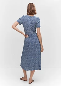 Textured printed dress