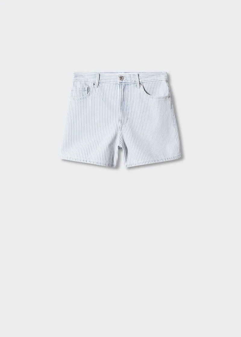High-rise denim shorts