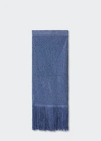 Fringed detail knitted skirt