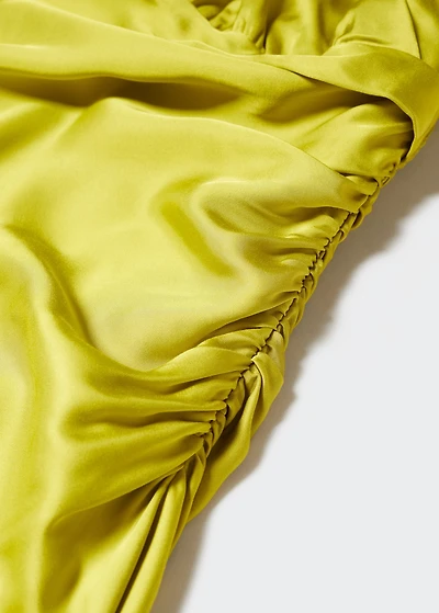 Asymmetrical satin dress