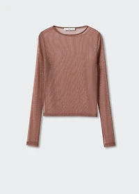 Semi-transparent lurex t-shirt