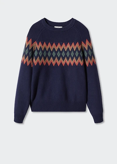 Geometric jacquard sweater