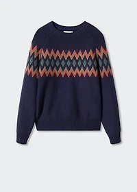 Geometric jacquard sweater