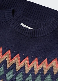 Geometric jacquard sweater