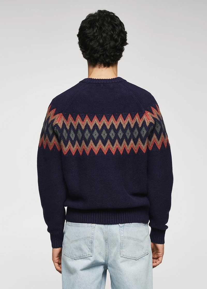 Geometric jacquard sweater