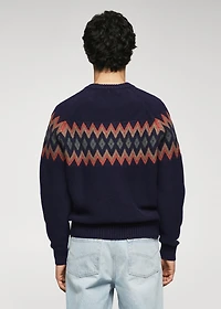 Geometric jacquard sweater