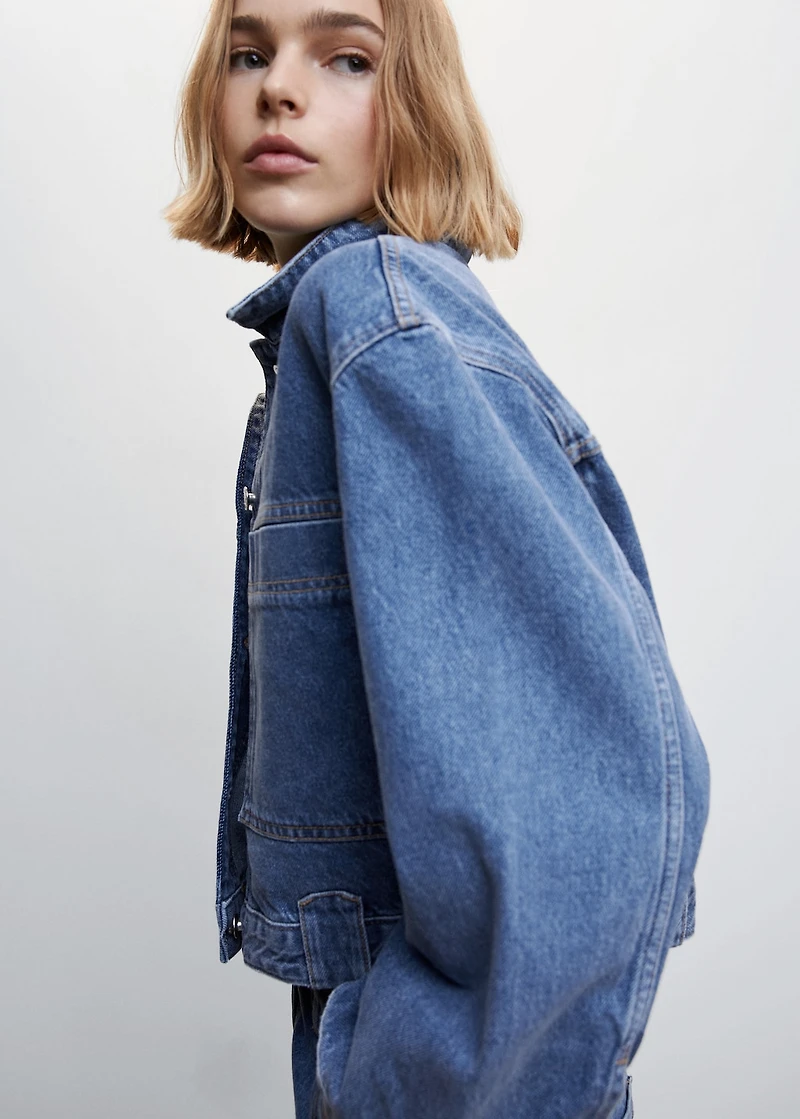 Pocketed denim jacket