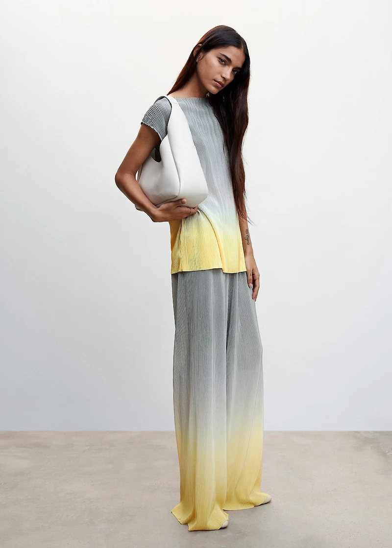 Pleated palazzo pants