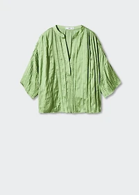 Satin pleated blouse