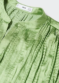 Satin pleated blouse