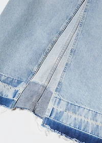 Long denim skirt