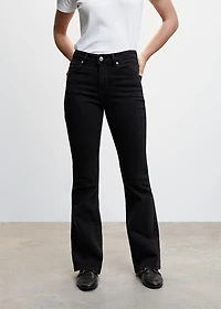 Medium-rise flared jeans