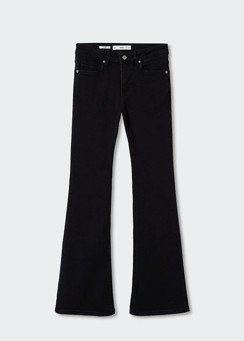 Medium-rise flared jeans