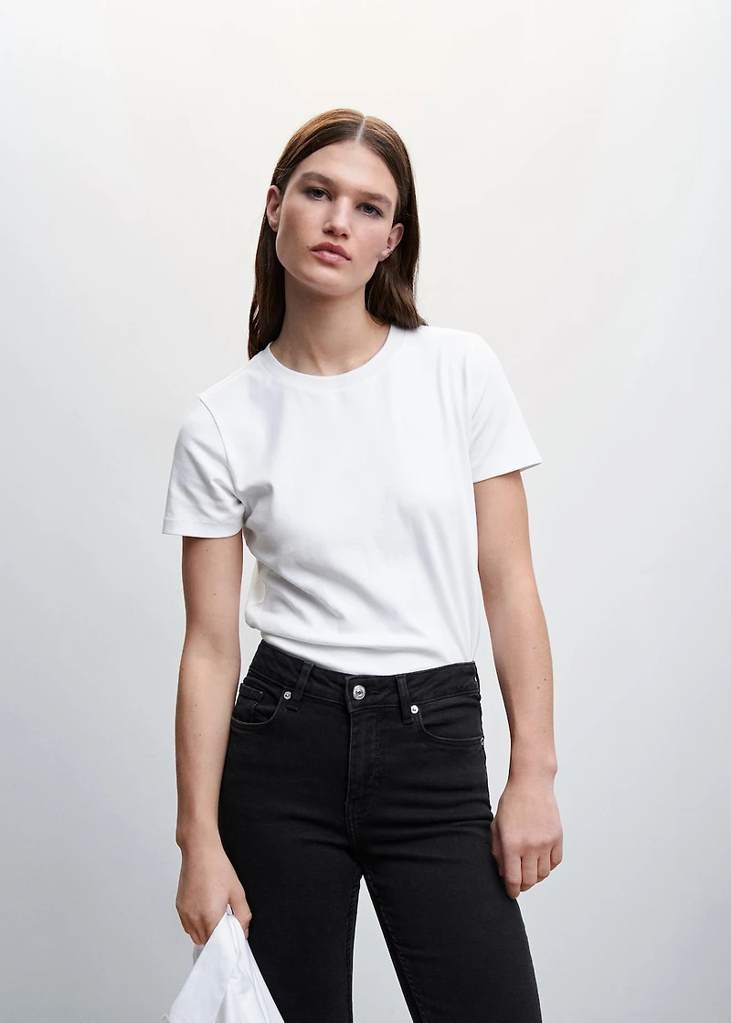 Medium-rise flared jeans