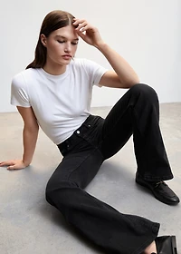 Medium-rise flared jeans