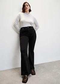 Medium-rise flared jeans