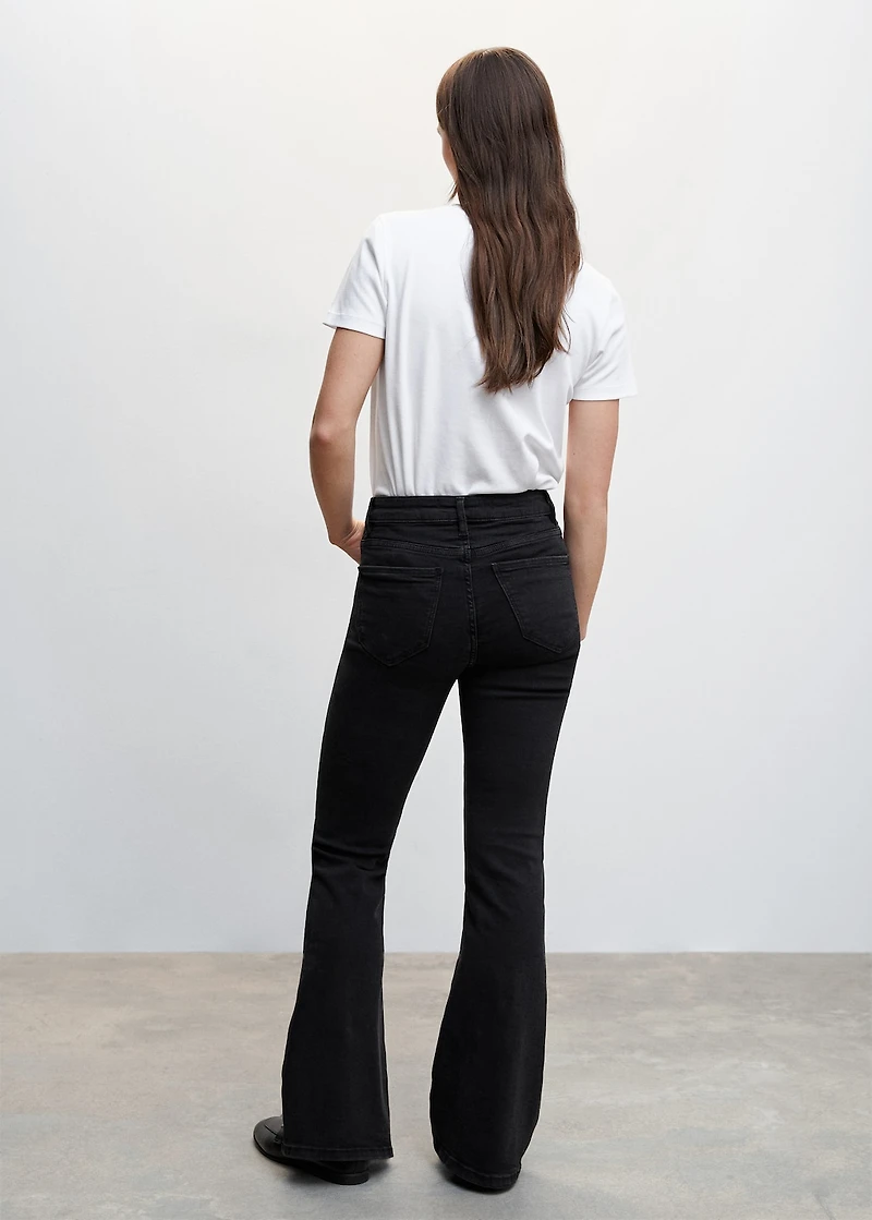 Medium-rise flared jeans