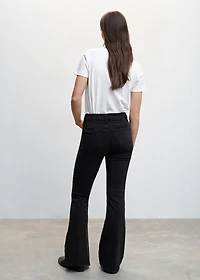 Medium-rise flared jeans