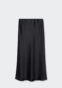 Midi satin skirt
