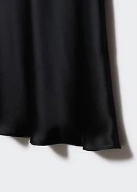 Midi satin skirt