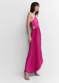 Asymmetrical pleated dress