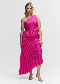 Asymmetrical pleated dress