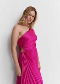 Asymmetrical pleated dress