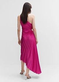 Asymmetrical pleated dress