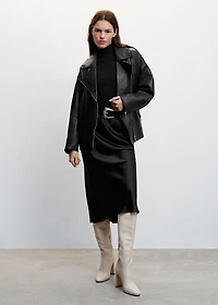 Ribbed long-sleeved t-shirt