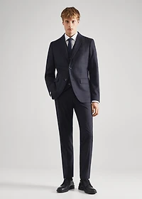 Slim fit check suit pants