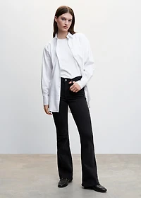 Medium-rise flared jeans