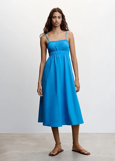 100% cotton midi dress