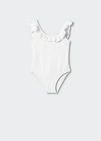 Texture ruffle swimsuit