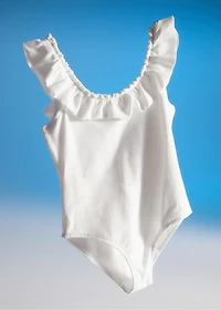 Texture ruffle swimsuit