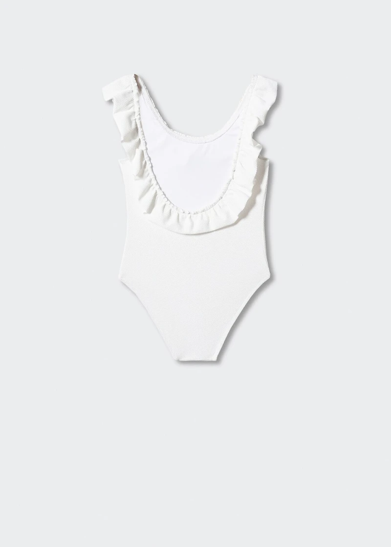 Texture ruffle swimsuit