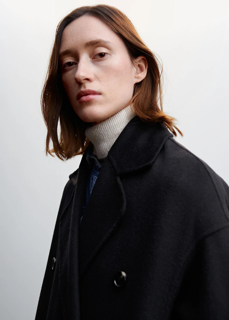 Handmade oversized wool coat