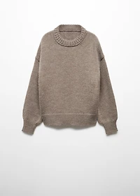 Puffed-sleeved wool sweater