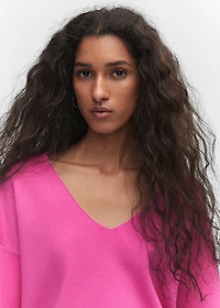 Oversized V-neck sweater