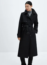 Waterproof double-breasted trench coat