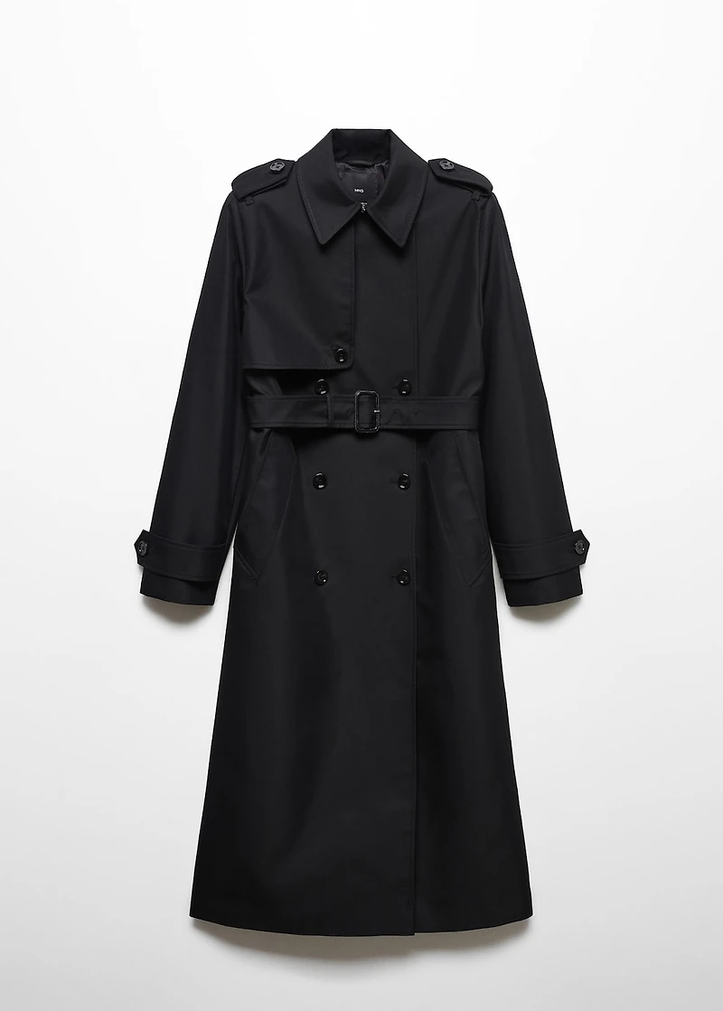 Waterproof double-breasted trench coat