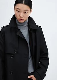 Waterproof double-breasted trench coat