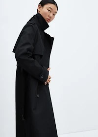 Waterproof double-breasted trench coat