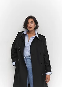 Waterproof double-breasted trench coat