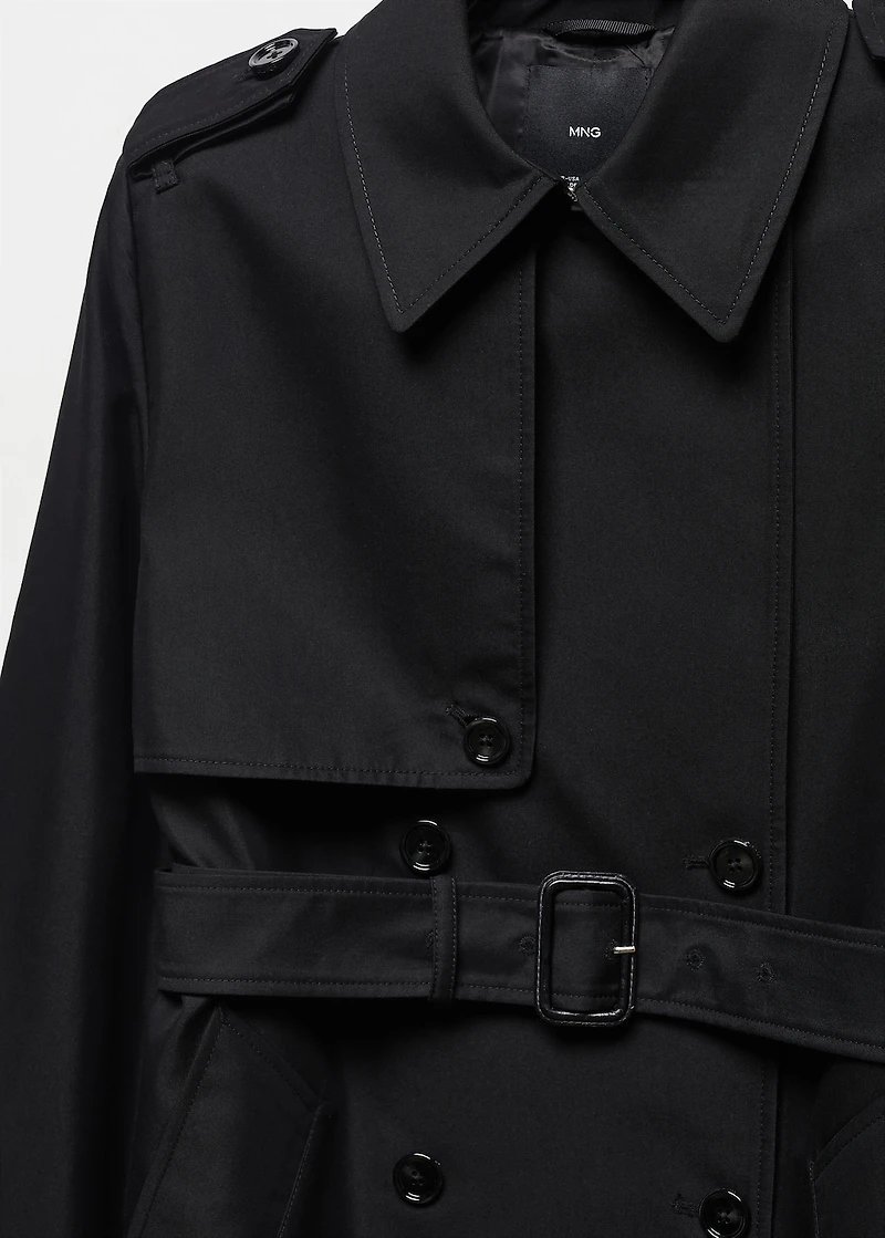 Waterproof double-breasted trench coat